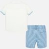 Conjunto camisa y bermudas bebés niños lino de Mayoral trasera