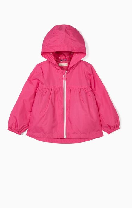Cortaviento niña con capucha rosa de Zippy