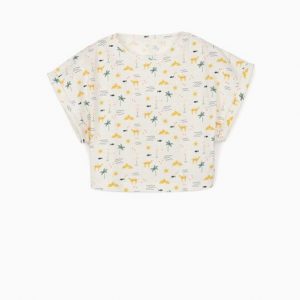 Camiseta corta algodón organico para niña