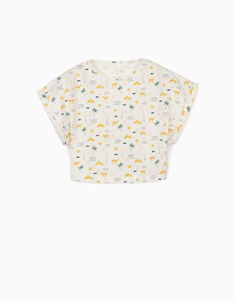 Camiseta corta algodón organico para niña