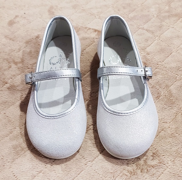 Zapato niña plateado d'bebe
