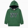 Sudadera verde con gorro Zippy