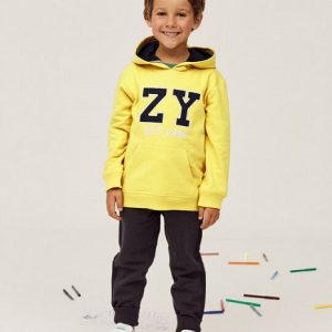 Sudadera amarilla con capucha niño de Zippy