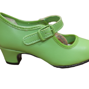 Zapato flamenca verde pistacho