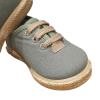 Zapato niño lona verde empolvado