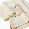 Sudadera beig para niña de Zippy