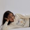 Sudadera cruda gato para niña Zippy