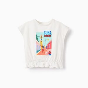 Camiseta niña con abalorios Cuba