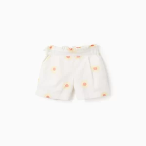 Pantalón corto lino y algodón niña