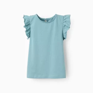 Camiseta sin mangas con volante niña