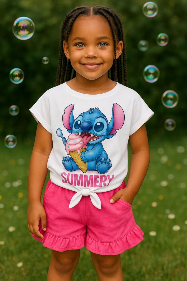 Conjunto niña stich helado