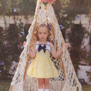 Mono plumeti amarillo niña