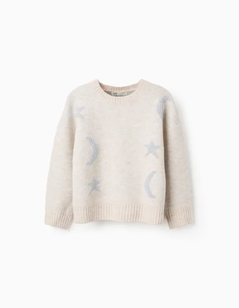 Jersey niña crudo estrellas plata Zippy