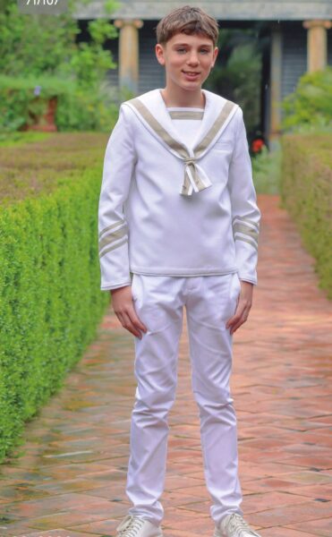Traje de comunión marinero blanco Barcelo