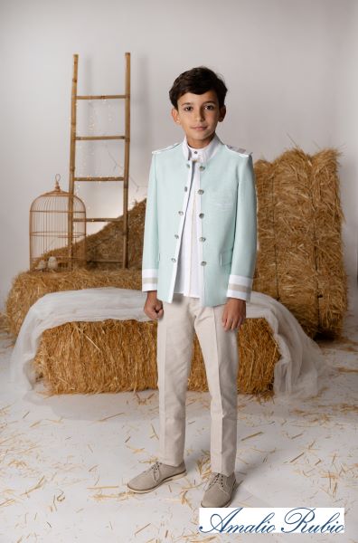 Traje de comunión Amalio Rubio verde