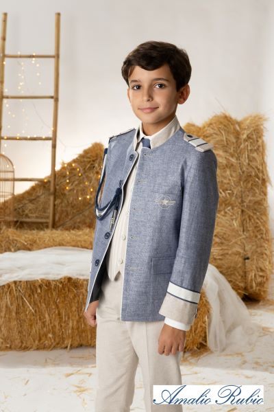 Traje de comunión azul Amalio Rubio 2026