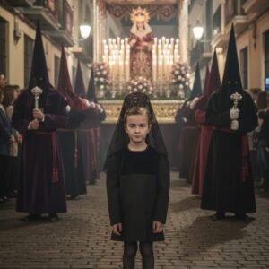 Vestido mantilla para niña