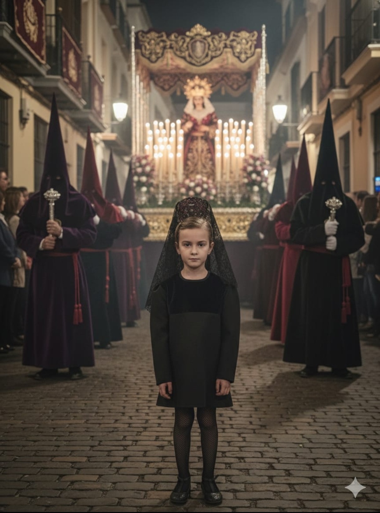 Vestido mantilla para niña