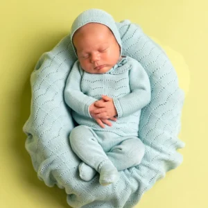Traje bebe primera postura verde