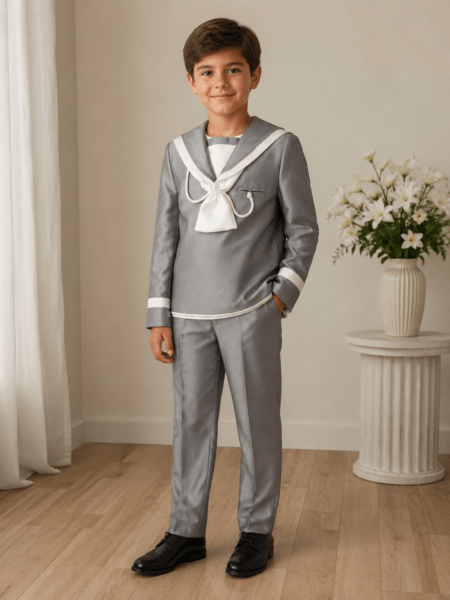 Traje marinero plateado